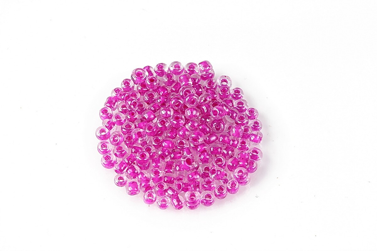 Margele de nisip 2mm (50g) - cod 723 - interior fucsia