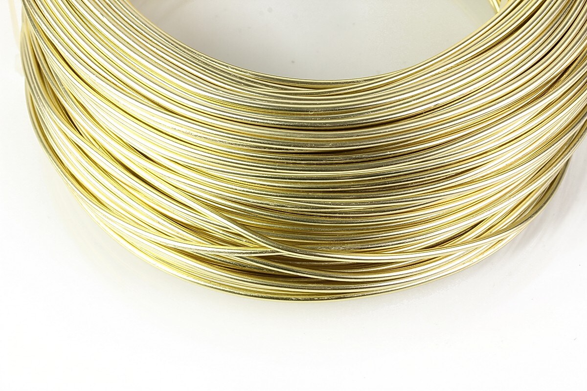Sarma de modelaj aluminiu, grosime 1,5mm, 1 metru - auriu deschis
