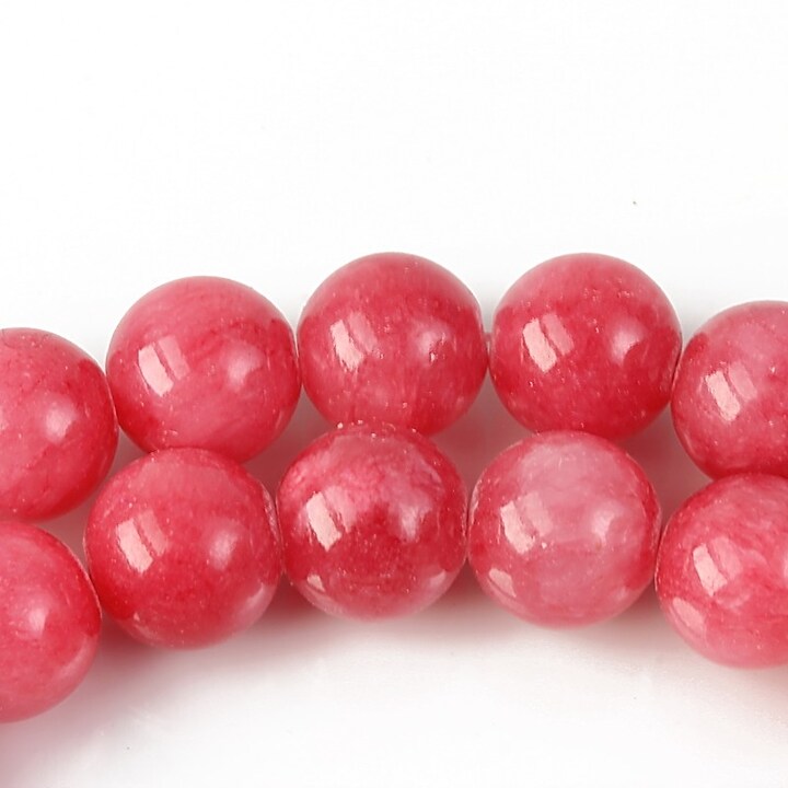 Jad colorat sfere 10mm - roz corai