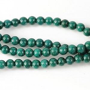 Mashan Jade sfere 4mm - verde inchis (10 buc.)