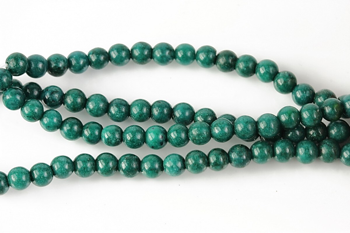 Mashan Jade sfere 4mm - verde inchis (10 buc.)