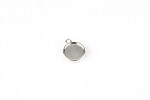 Baza cabochon argintiu antichizat cu doua fete 18x15mm, interior 12mm
