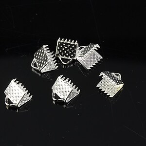 Capat snur argintiu latime 6mm (6x7mm) (10buc.)