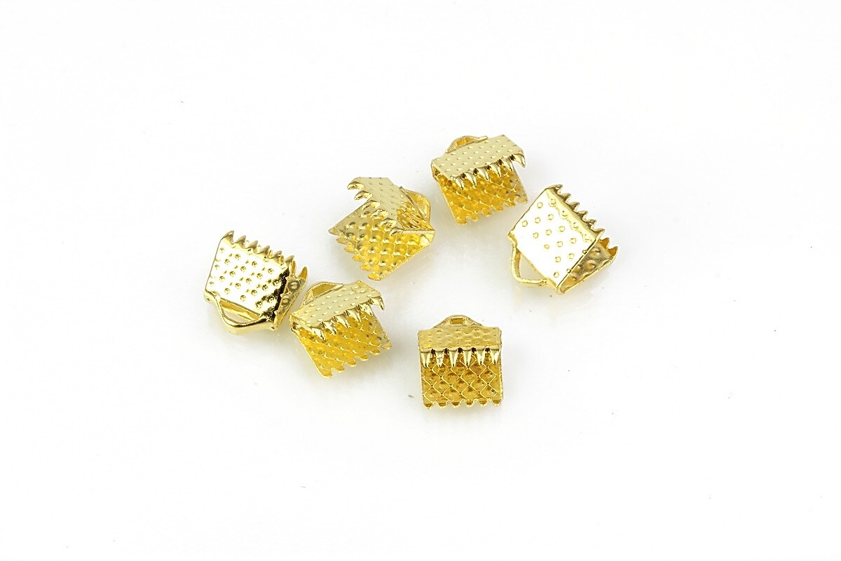 Capat snur auriu latime 6mm (6x7mm) (10buc.)