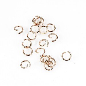 Zale otel inoxidabil 304 rose gold, 5mm (grosime 0,7mm) (20 buc.)