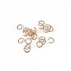 Zale otel inoxidabil 304 rose gold, 4mm (grosime 0,6mm) (20 buc.)