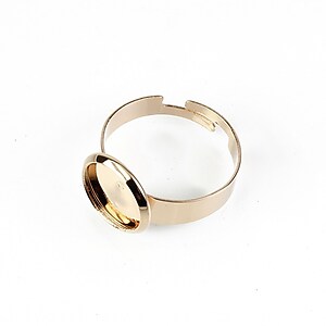 Baza inel reglabila otel inoxidabil rose gold 304, cabochon 10mm