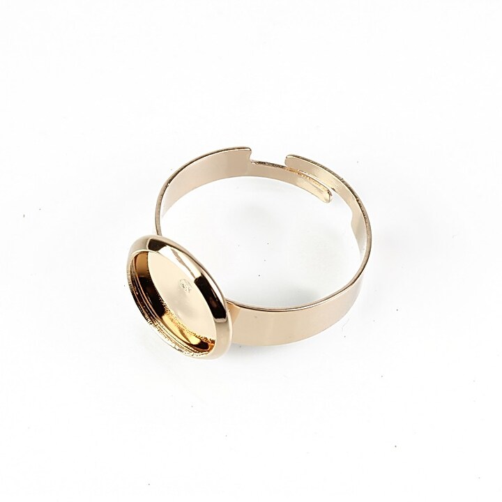 Baza inel reglabila otel inoxidabil rose gold 304, cabochon 10mm