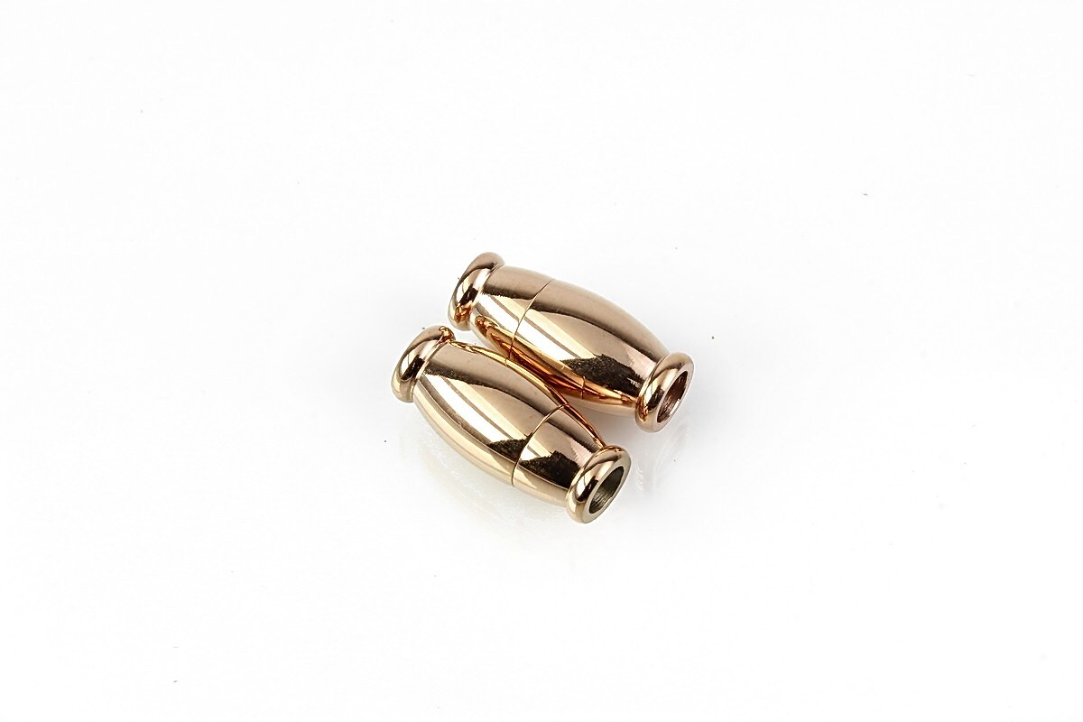 Inchizatoare magnetica otel inoxidabil 304 rose gold 14x6,5mm, interior 3mm