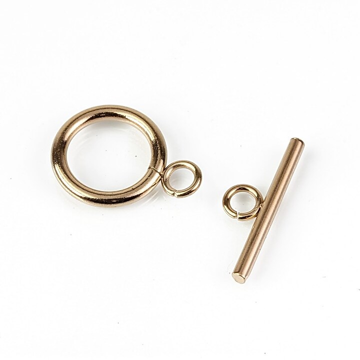 Inchizatoare toggle otel inoxidabil 304 rose gold 19x14mm