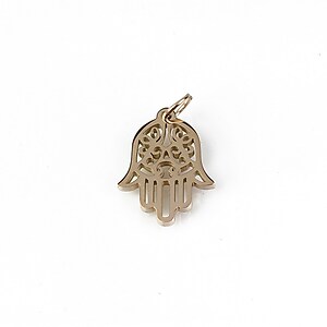 Charm otel inoxidabil 316 rose gold mana Hamsa 16x12mm