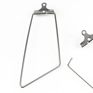 Tortite cercei otel inoxidabil 304 trapez 45x20mm (2 buc.)