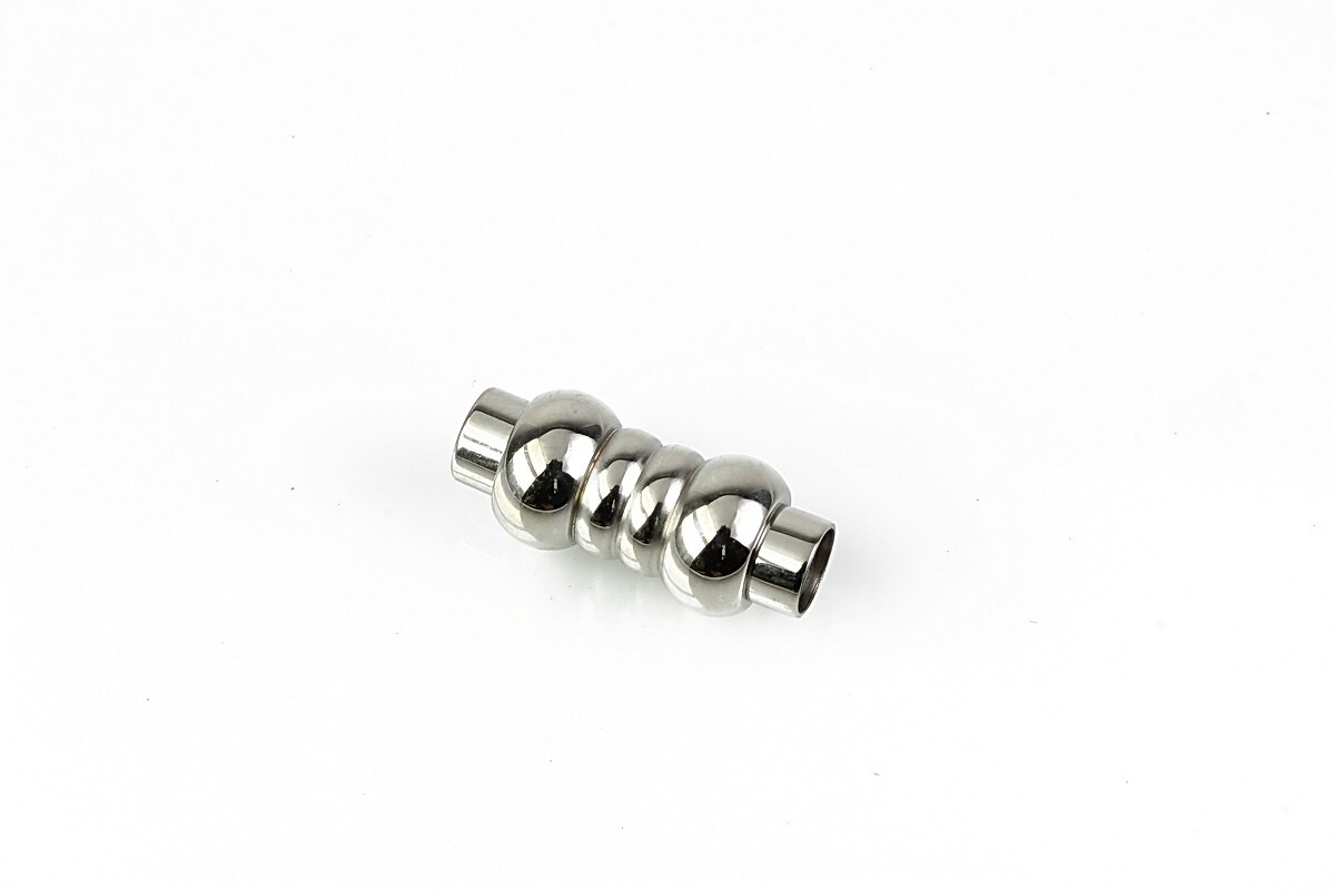 Inchizatoare magnetica otel inoxidabil 304 pentru snur, 18x7,5mm, interior 4mm