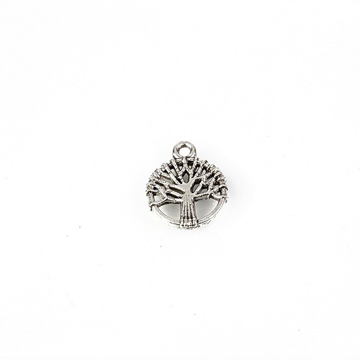 Charm argintiu antichizat copacul vietii 12x10mm