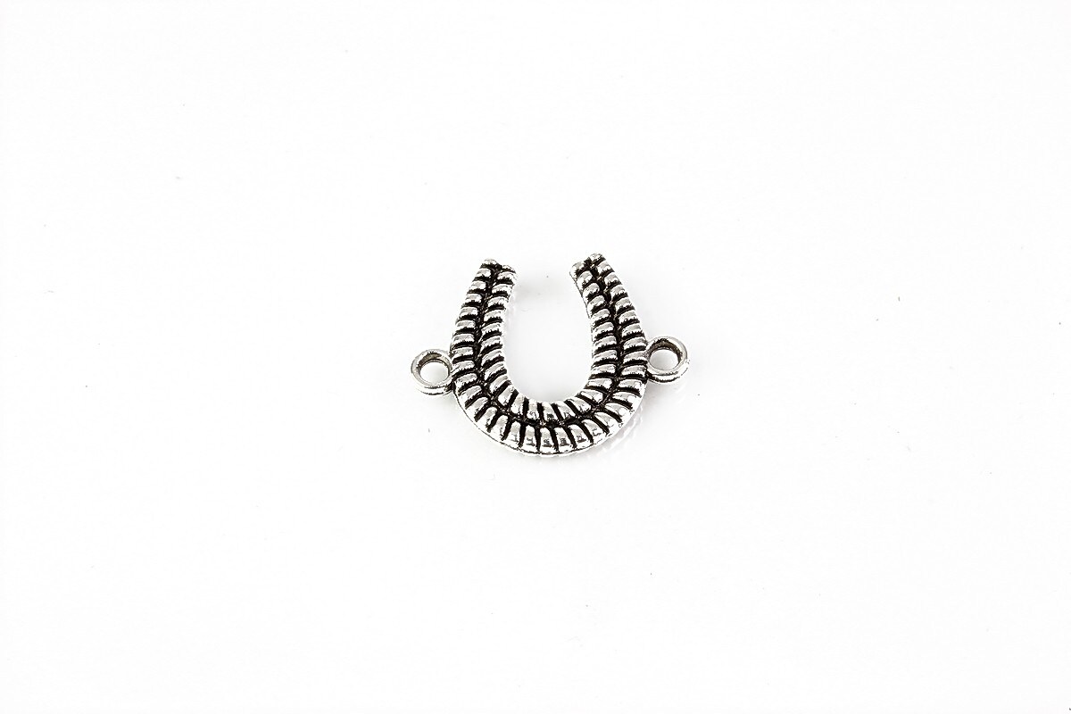 Link argintiu antichizat potcoava 17x13mm