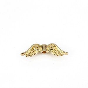 Distantier auriu aripi de inger 6,5x22,5mm