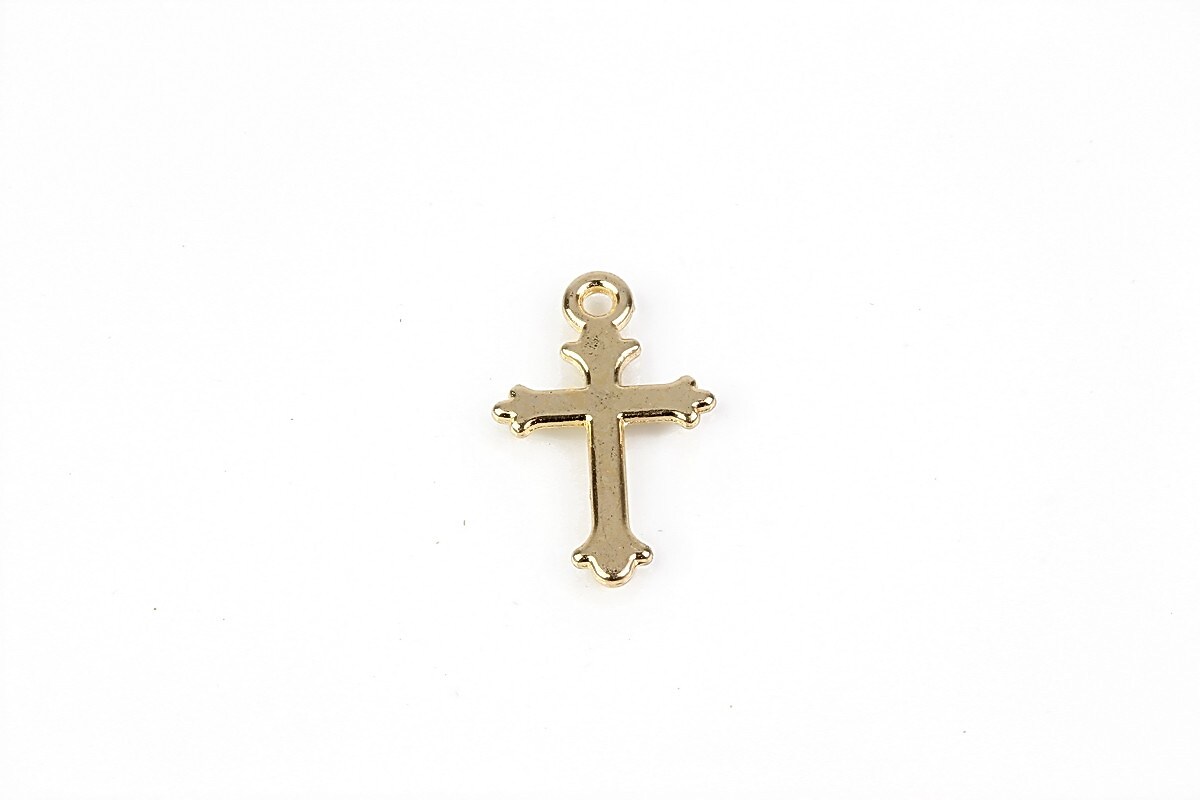 Charm auriu cruce 19x12mm