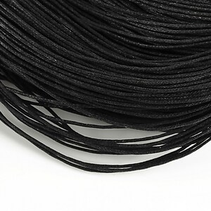 Ata bumbac cerat grosime 1 mm, legătură de 150m - negru