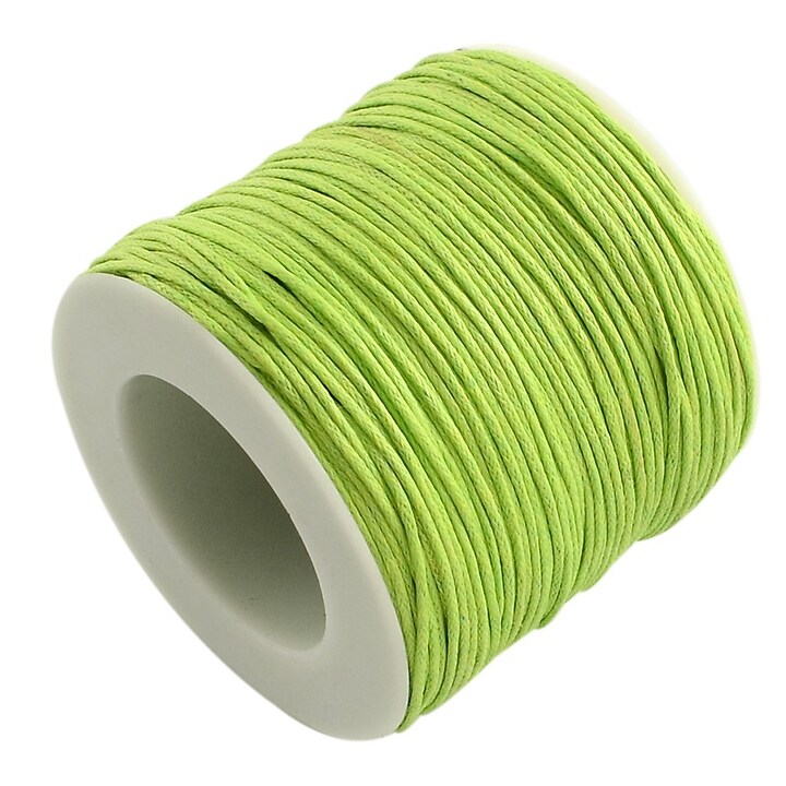 Rola ata bumbac cerat verde lime, grosime 1mm, rola de 80m