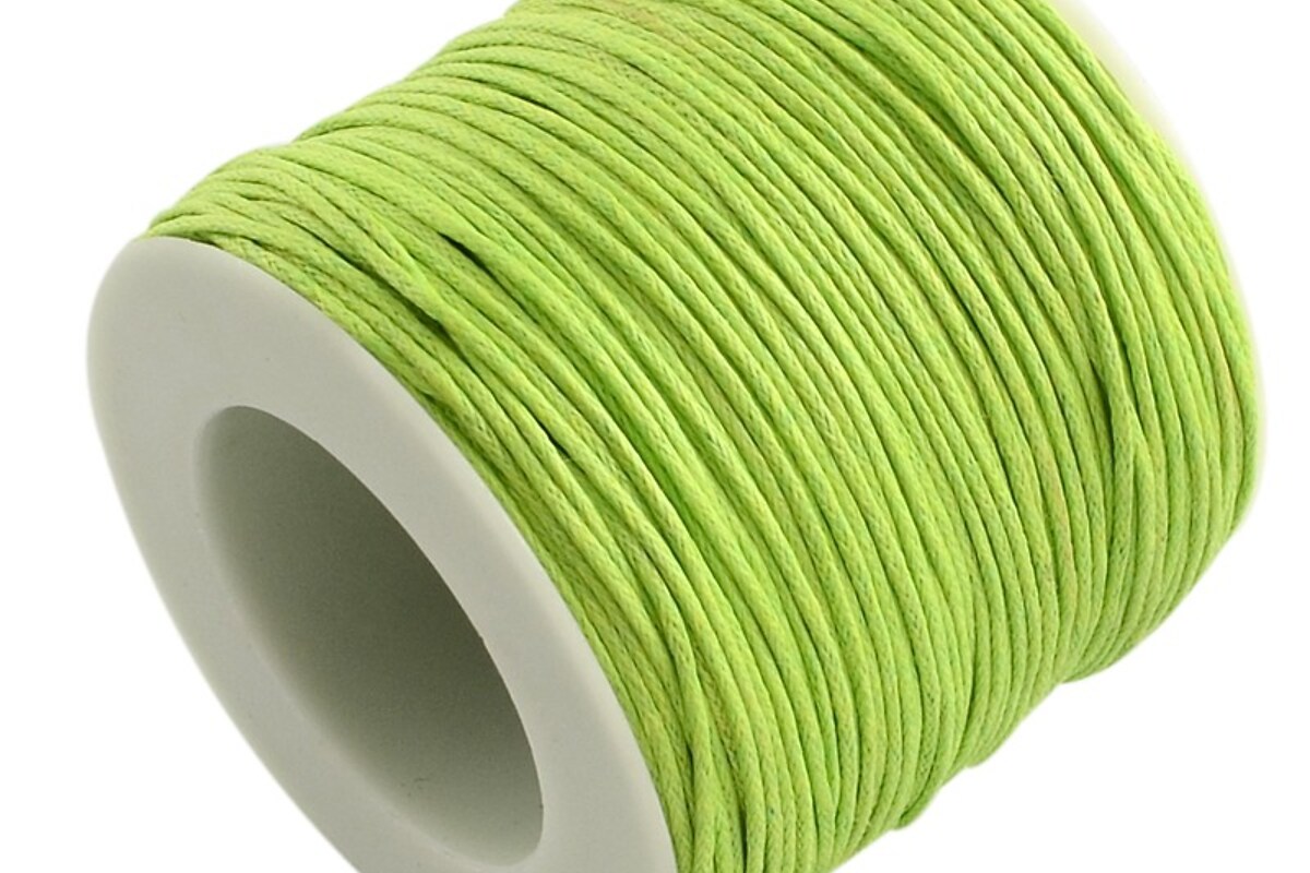 Rola ata bumbac cerat verde lime, grosime 1mm, rola de 80m