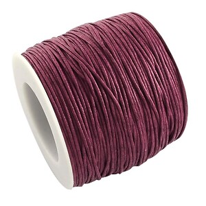 Rola ata bumbac cerat burgundy, grosime 1mm, rola de 80m