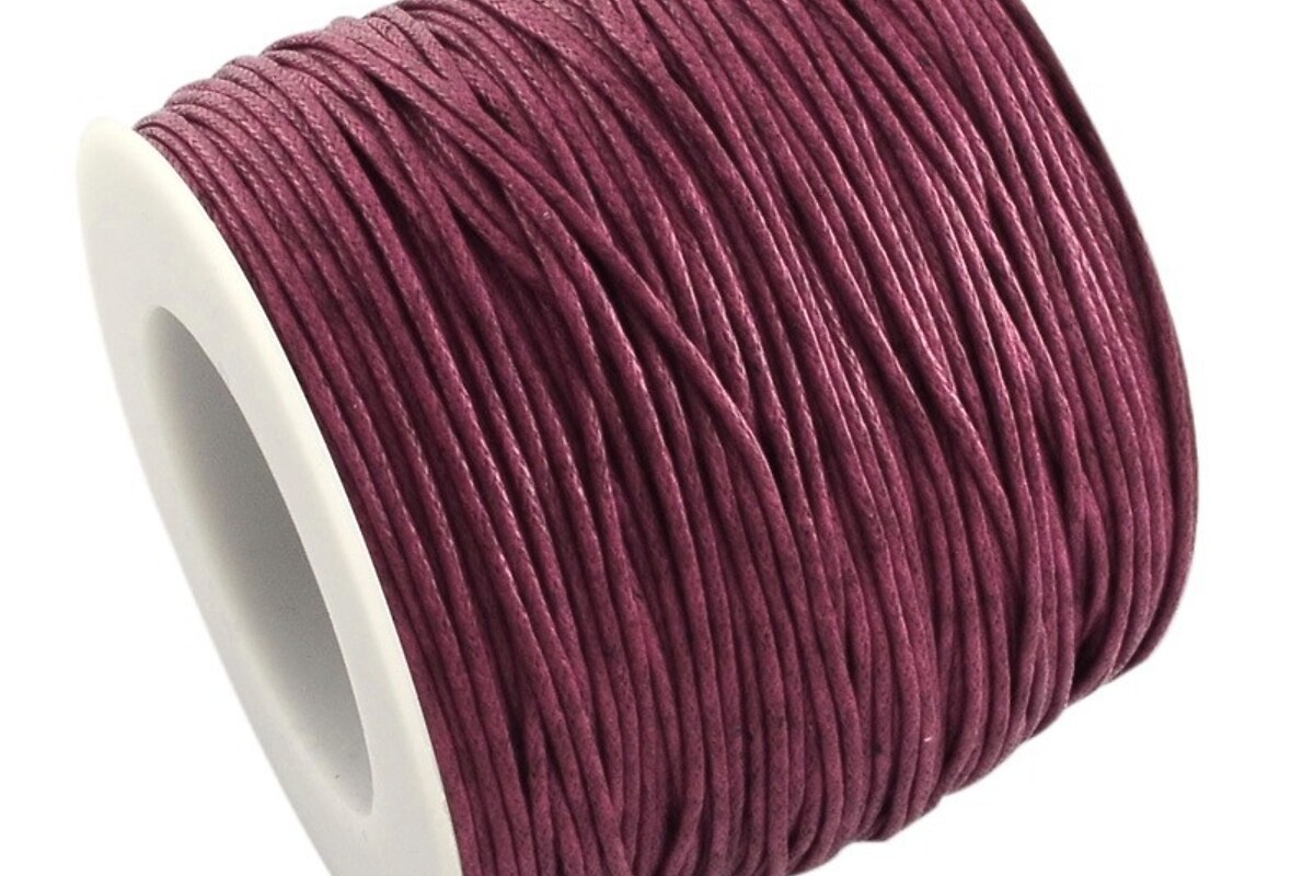 Rola ata bumbac cerat burgundy, grosime 1mm, rola de 80m