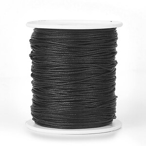 Rola ata bumbac cerat negru, grosime 1mm, rola de 80m