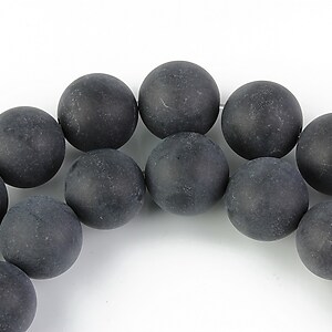 Agate negre frosted (mat) sfere 10mm