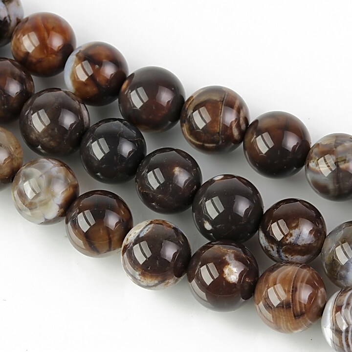 Agate sfere 8mm - maro