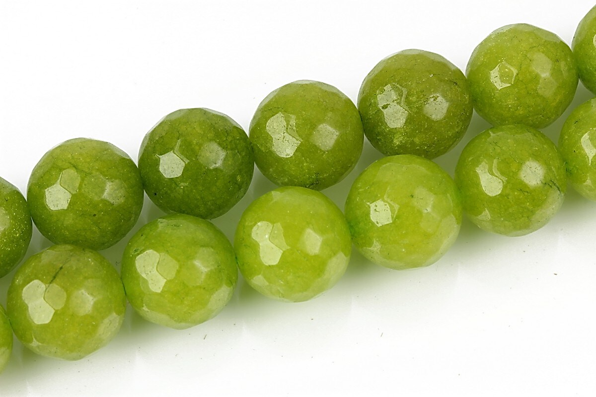 Jad sfere fatetate 12mm - verde olive