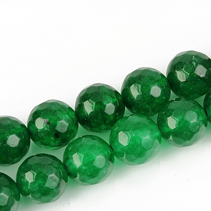 Jad sfere fatetate 10mm - verde smarald