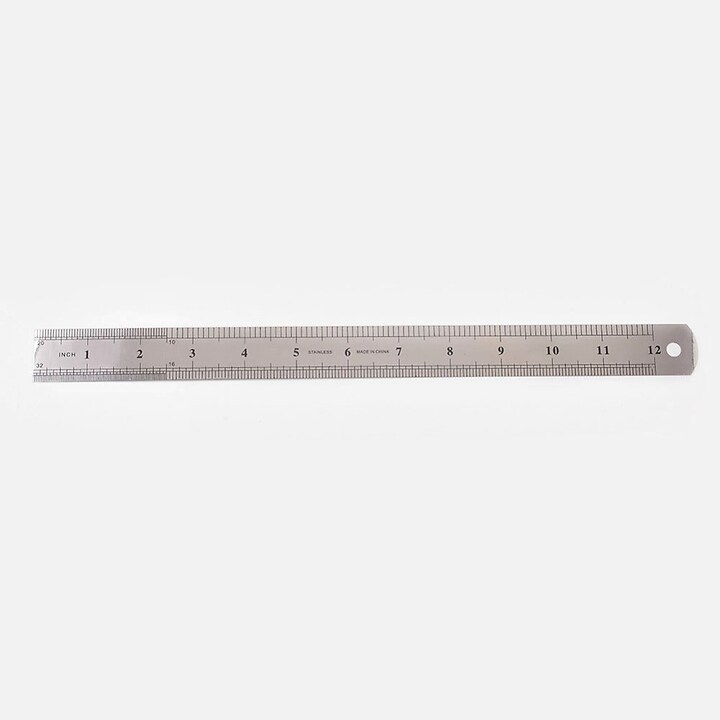 Rigla metalica subtire din otel inoxidabil in centimetri (30cm)
