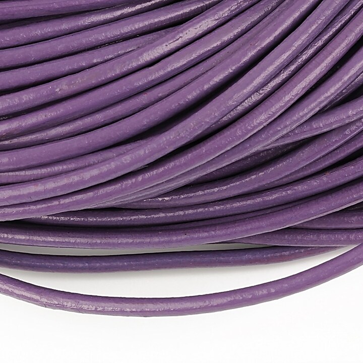 Snur piele naturala grosime 3mm (1m) - mov