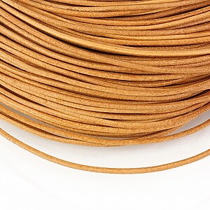 Snur piele naturala grosime 1,5mm (1m) - maro deschis
