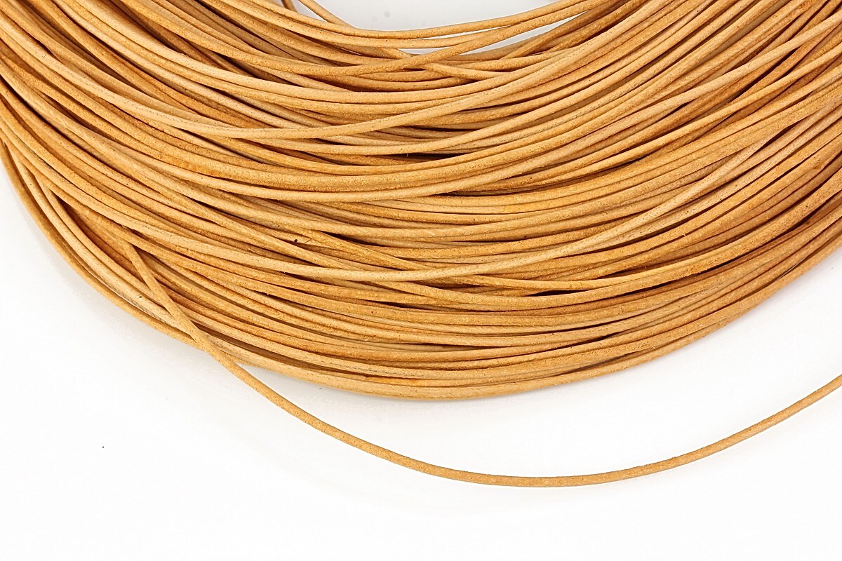 Snur piele naturala grosime 1mm (1m) - maro 