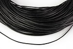 Snur piele naturala grosime 1mm (1m) - negru