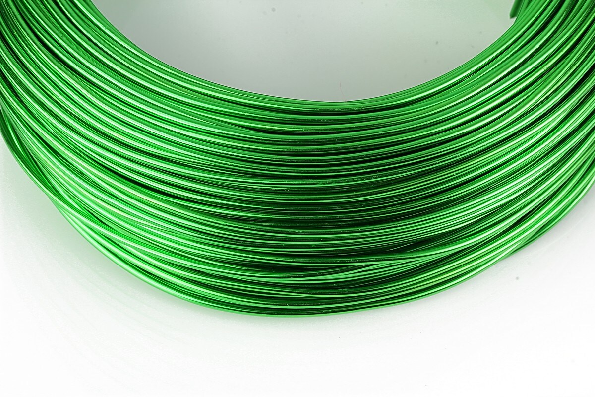 Sarma de modelaj aluminiu, grosime 1,5mm, 1 metru - verde