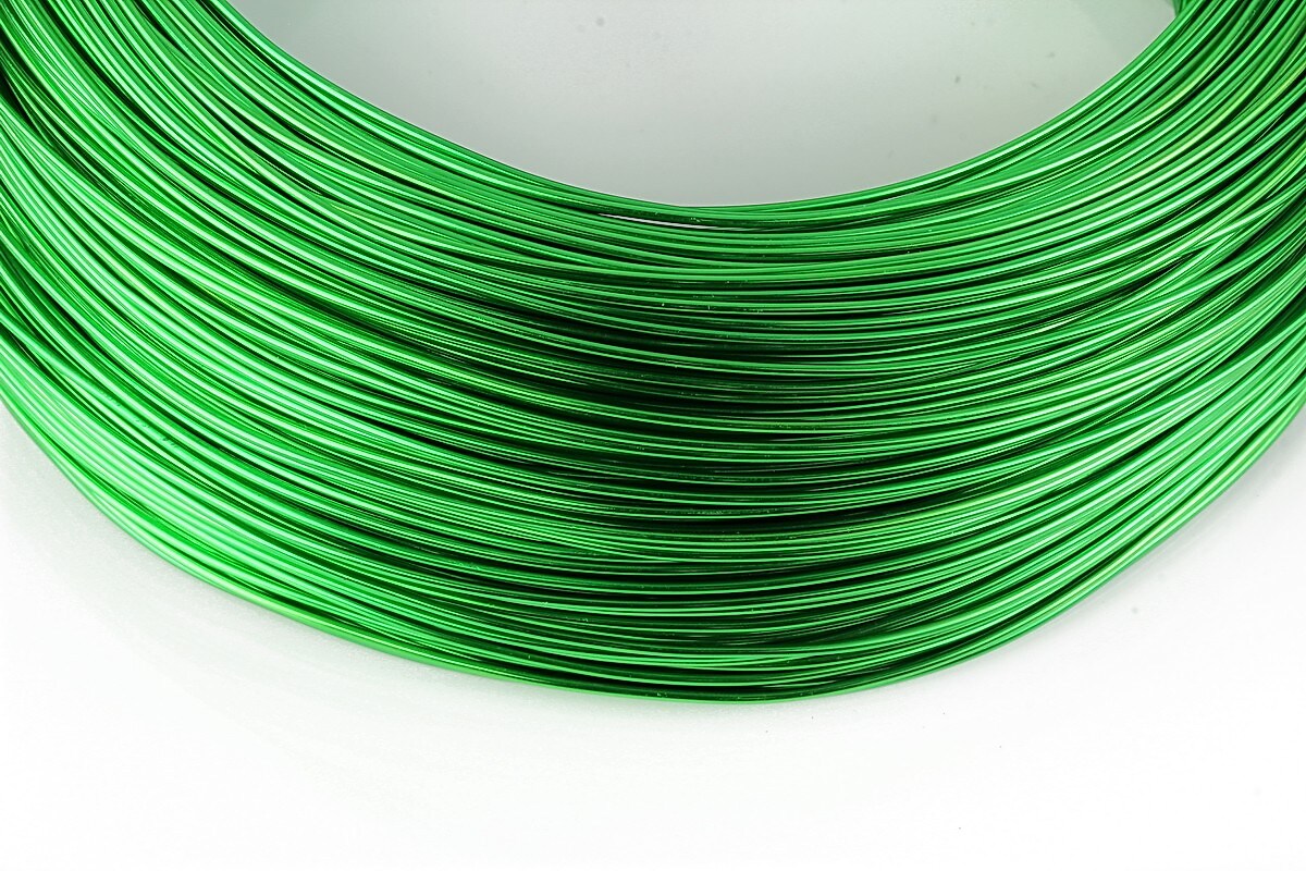 Sarma de modelaj aluminiu, grosime 1mm, 1 metru - verde