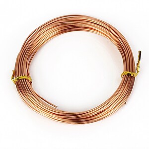 Sarma de modelaj aluminiu, grosime 1,5mm, colac 10m - rose gold