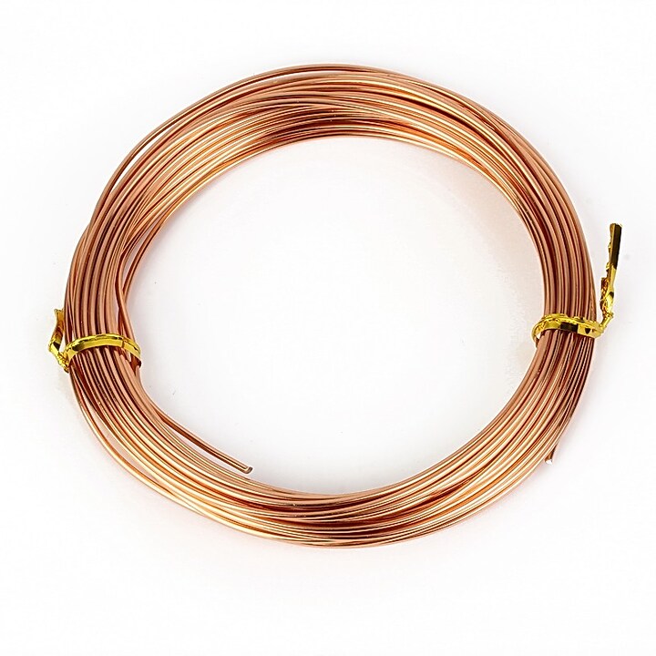 Sarma de modelaj aluminiu, grosime 1,5mm, colac 10m - rose gold