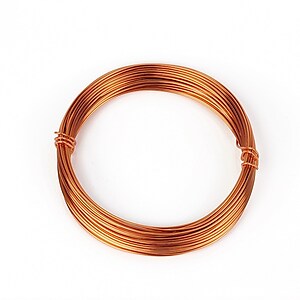 Sarma de modelaj aluminiu, grosime 1mm, colac 10m - rose gold