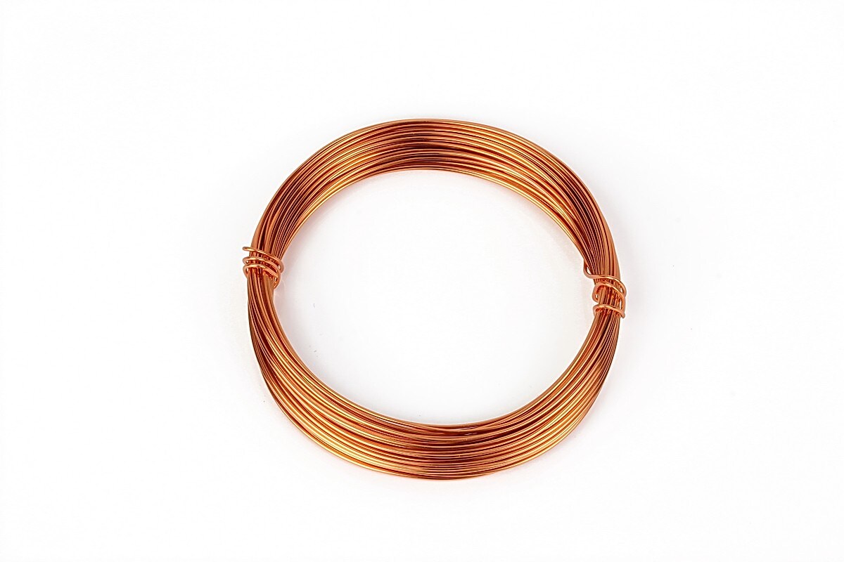 Sarma de modelaj aluminiu, grosime 1mm, colac 10m - rose gold