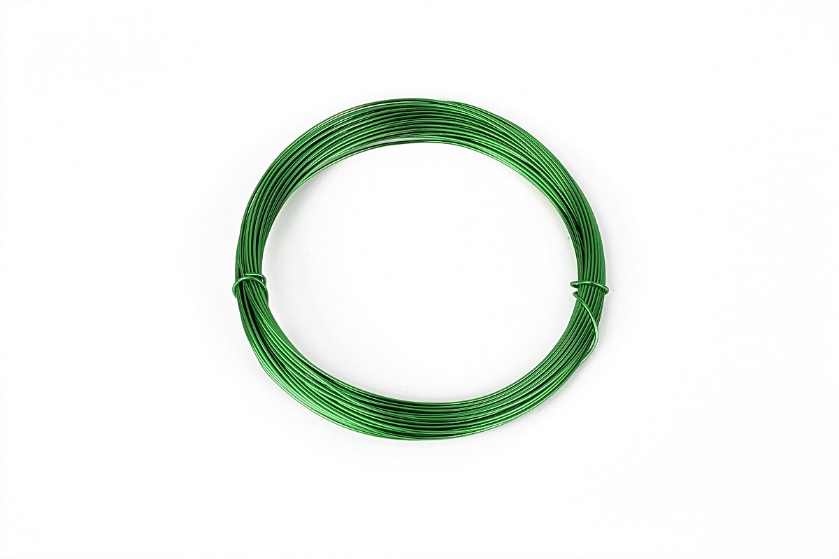 Sarma de modelaj aluminiu, grosime 0,8mm, colac 10m - verde