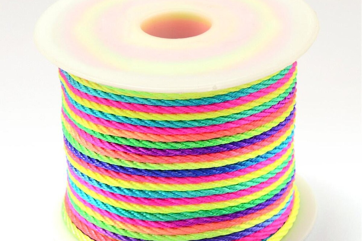 Snur nylon impletit grosime 1mm, rola de 45m - multicolor