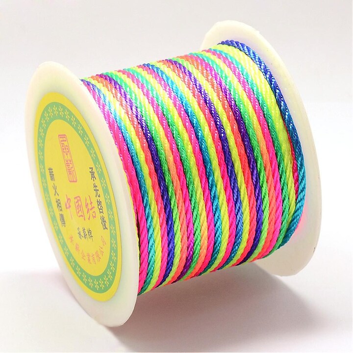 Snur nylon impletit grosime 1mm, rola de 45m - multicolor