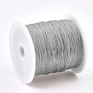 Snur nylon metalic grosime 1mm, rola de 100m - argintiu