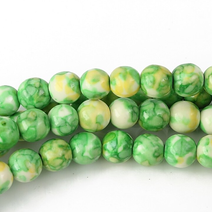 Ocean jade sfere 6mm - verde galben