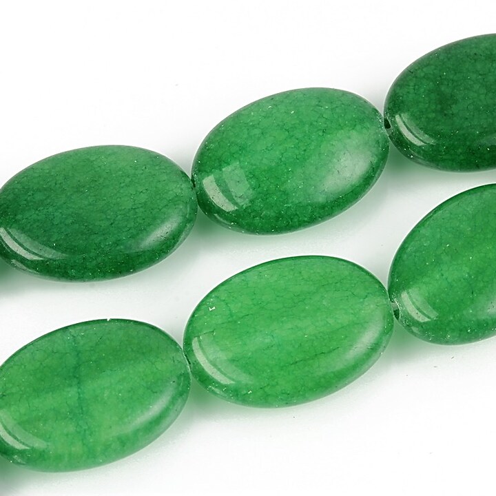 Jad oval 18x13mm - verde