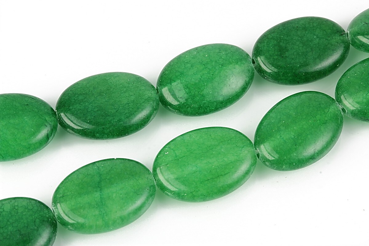 Jad oval 18x13mm - verde