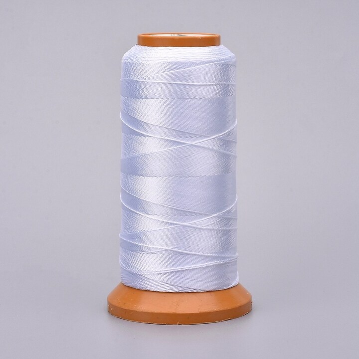 Ata de insirat margele 1mm, mosor de 240m - alb